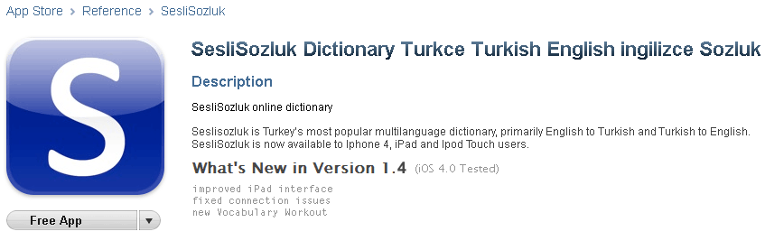 seslisozluk on iphone appstore