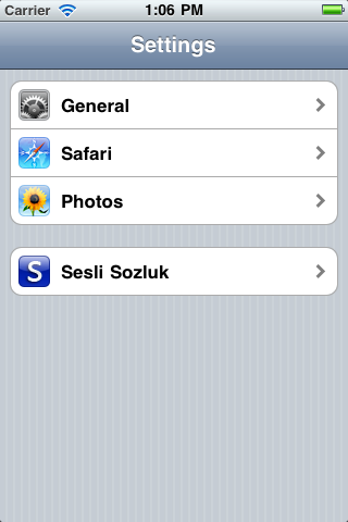 seslisozluk iphone 3