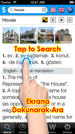 Sesli Sozluk iPhone How to Gestures
