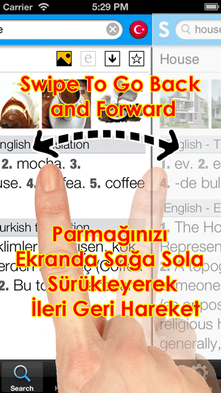 Sesli Sozluk iPhone How to Gestures